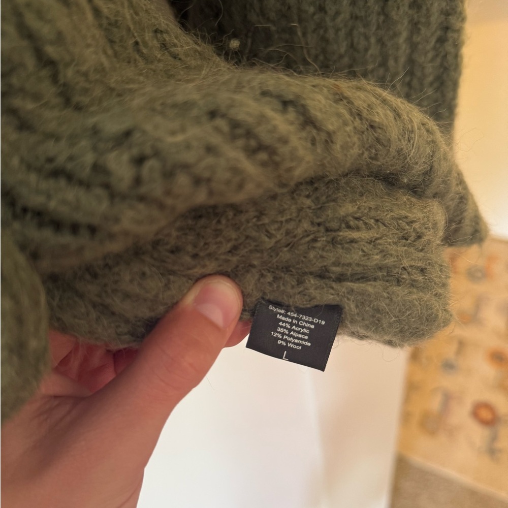 Jenni Kayne Olive Alpaca Cocoon Cardigan Sweater - Picture 3 of 3